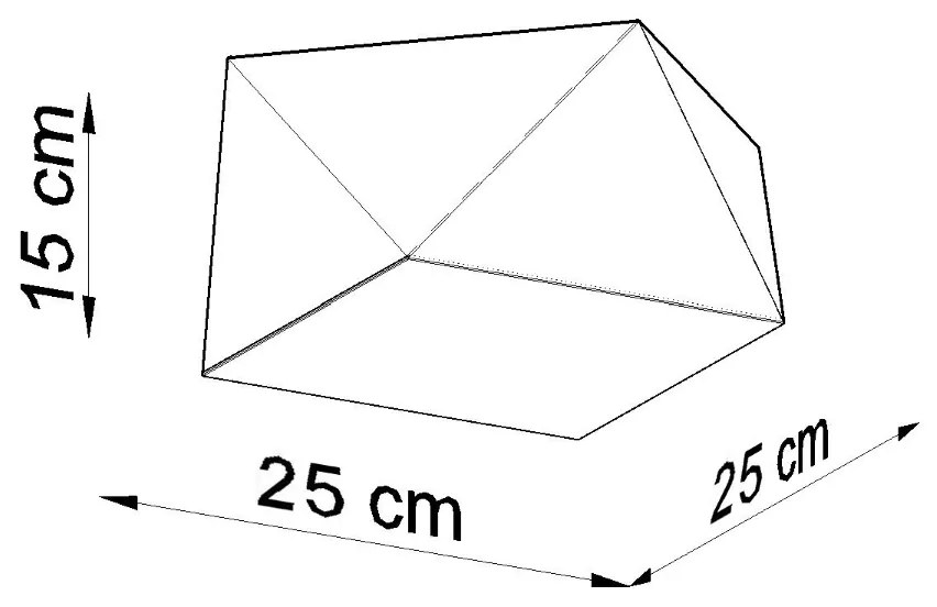 Sollux Φωτιστικό οροφής Hexa 1,PVC,1xE27/60w