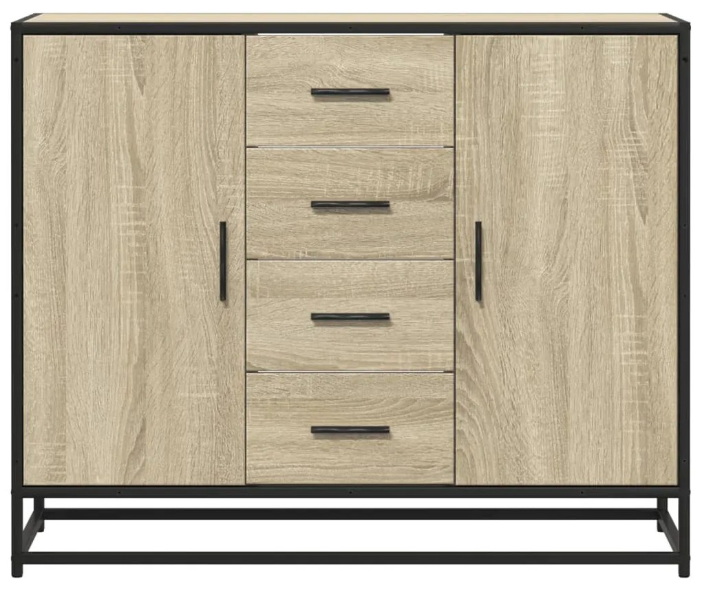 vidaXL Sideboard Sonoma Oak 92x35x76 cm Κατασκευασμένο ξύλο