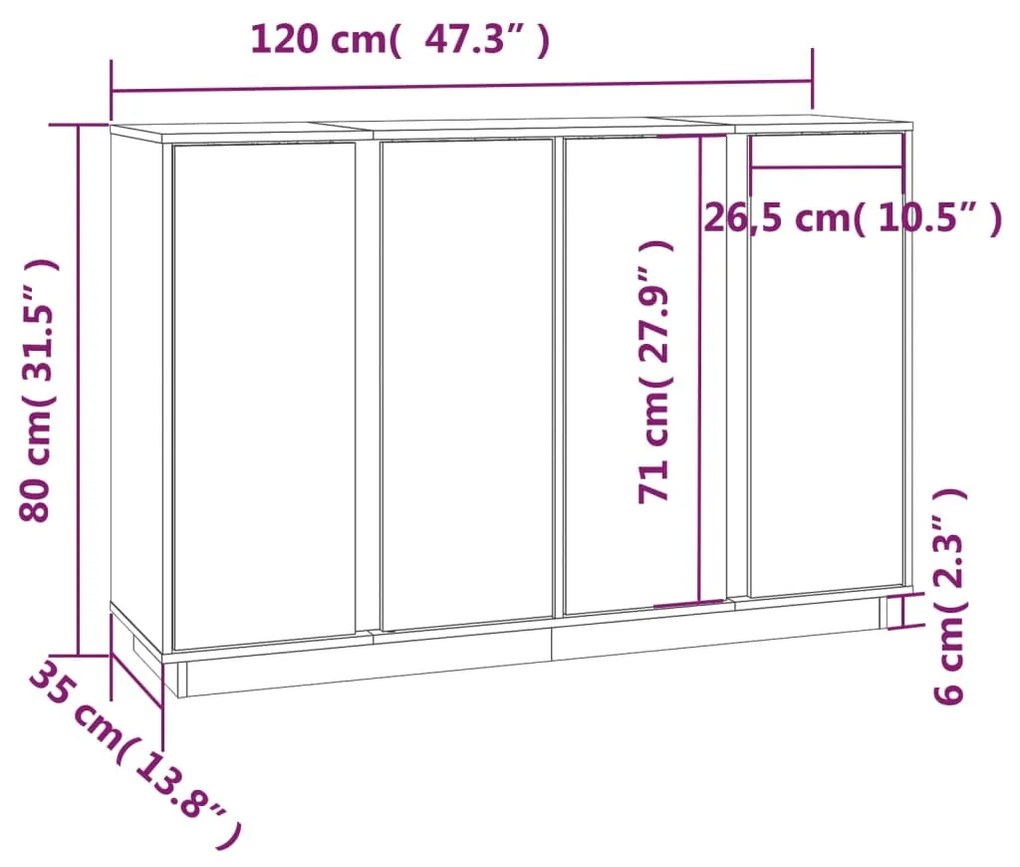 ΝΤΟΥΛΑΠΙ ΜΑΥΡΟΣ 120X35X80 ΕΚ. ΑΠΟ ΜΑΣΙΦ ΞΥΛΟ ΠΕΥΚΟΥ 814498