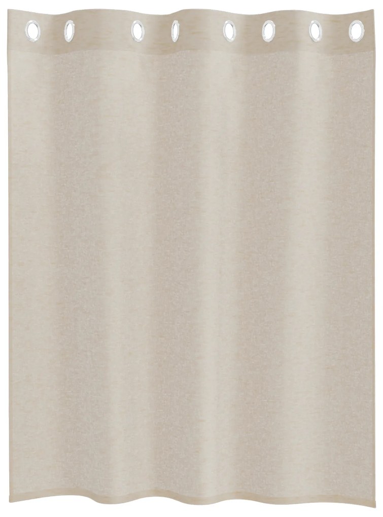 vidaXL Κουρτίνες με κουρτίνες 2 pcs Άμμος 140 x 140 εκ. Πολυεστέρας