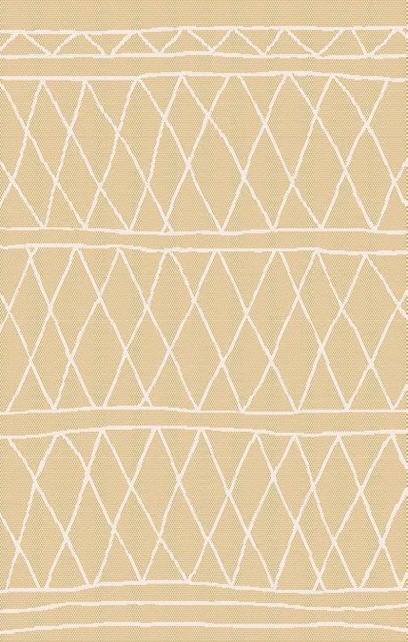 Καλοκαιρινό χαλί βαμβακερό Kasbah 22074/616 Yellow/Cream 153 x 230