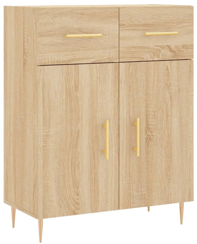 vidaXL Ντουλάπι Sonoma δρυς 69,5 x 34 x 180 εκ. από Επεξεργασμένο Ξύλο