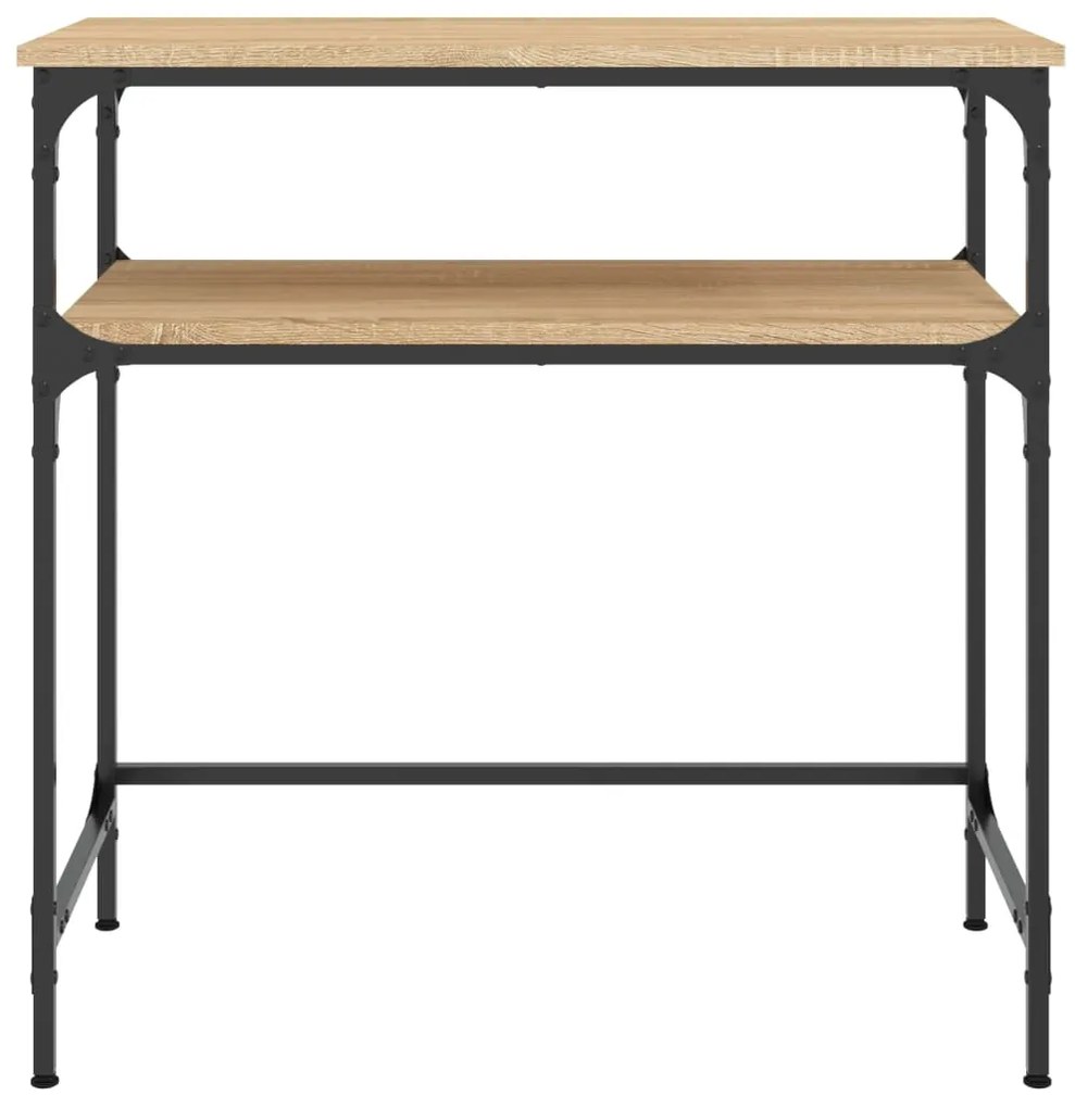 vidaXL Τραπέζι Κονσόλα Sonoma Δρυς 75x35,5x75 εκ. Επεξεργασμένο Ξύλο