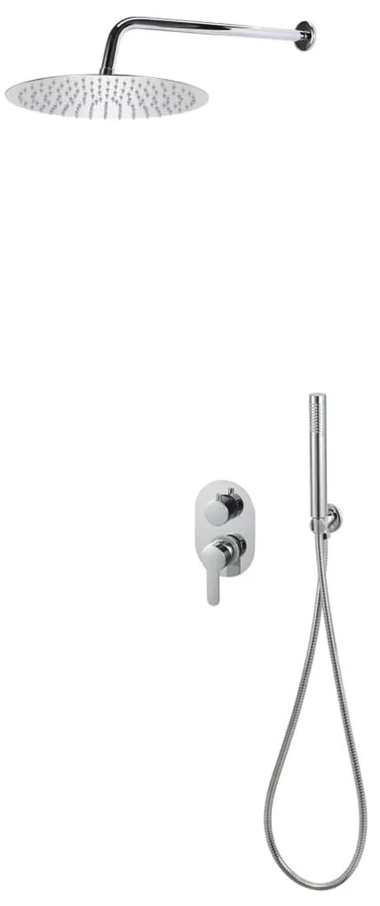 vidaXL Σύστημα Ντους Ασημί από Ανοξείδωτο Ατσάλι 201