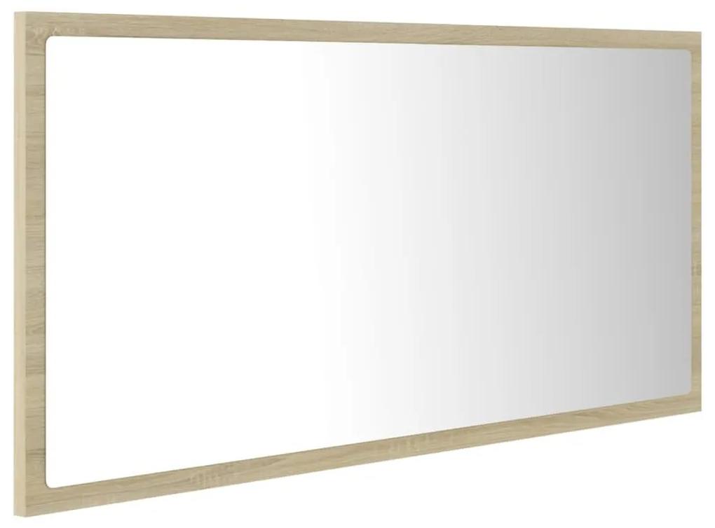 Καθρέφτης Μπάνιου με LED Sonoma Δρυς 90x8,5x37 εκ. Ακρυλικός - Καφέ