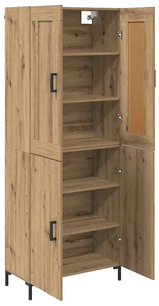 vidaXL Highboard 2 pcs Artisan Oak Επεξεργασμένο ξύλο