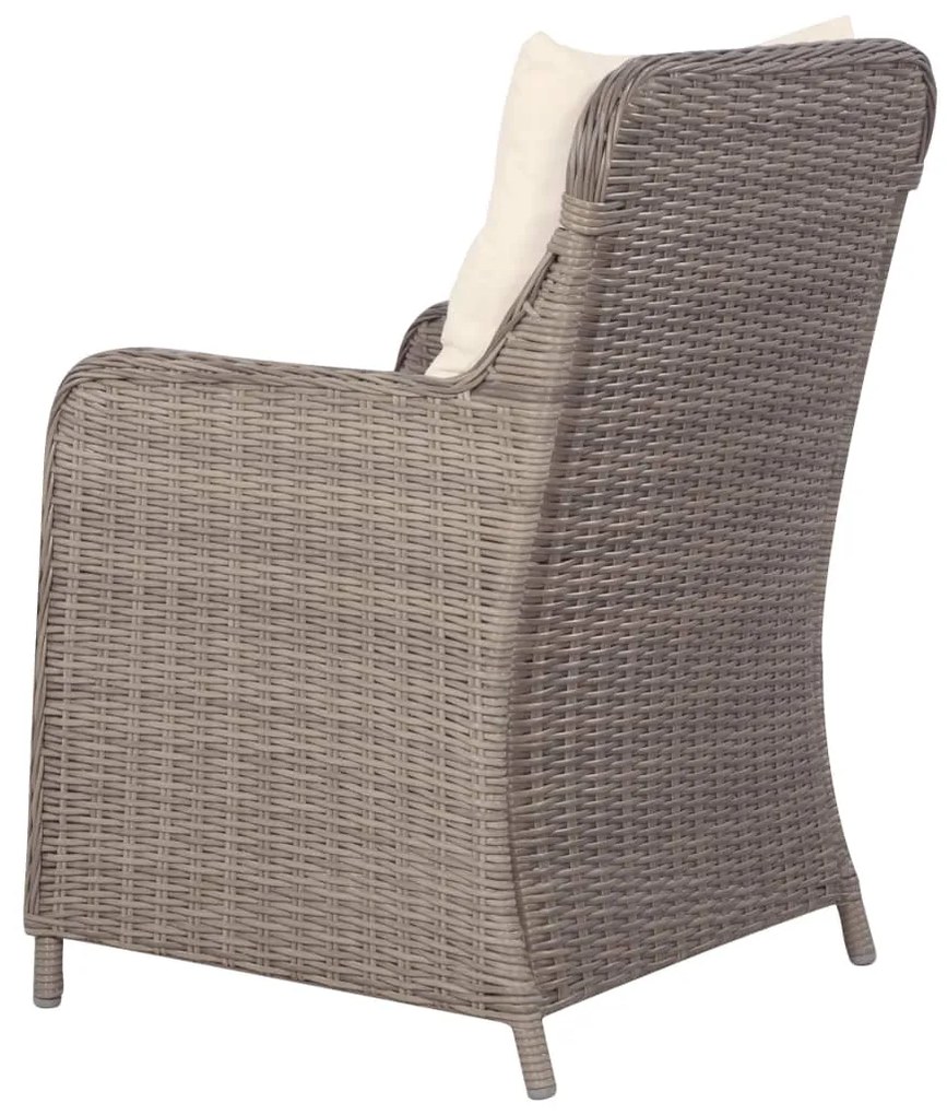 vidaXL Πολυθρόνες Εξωτερικού Χώρου 2 τεμ. Καφέ Συνθ.Ρατάν με Μαξιλάρια