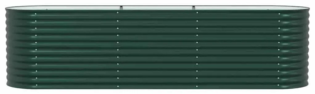 vidaXL Υπερυψωμένη Ζαρντινιέρα Πράσινο 320 x 80 x 81 cm Ατσάλι