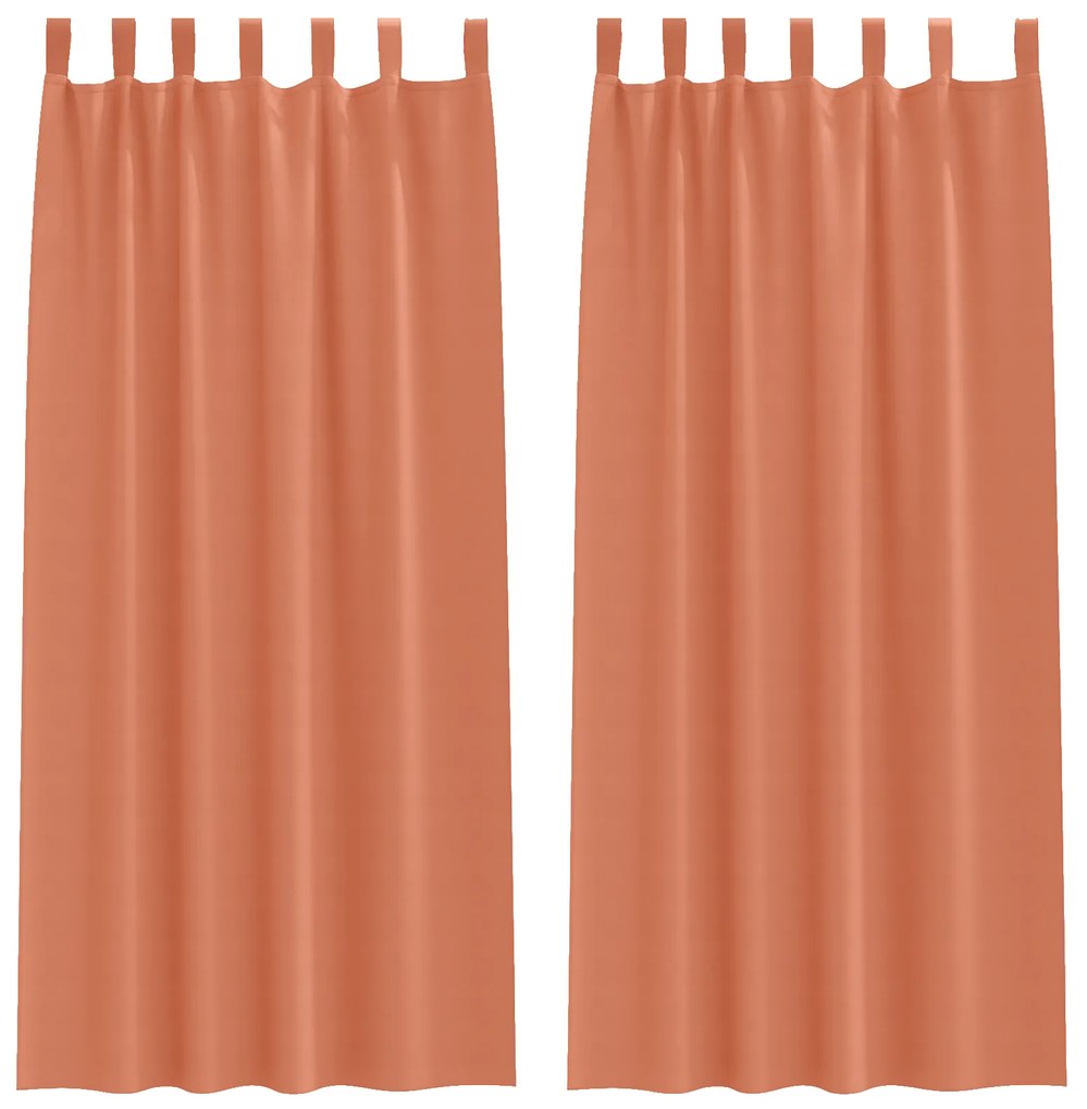 vidaXL Κουρτίνες συσκότισης 2 pcs Τερακότα 225 x 140 εκ. Πολυεστέρας