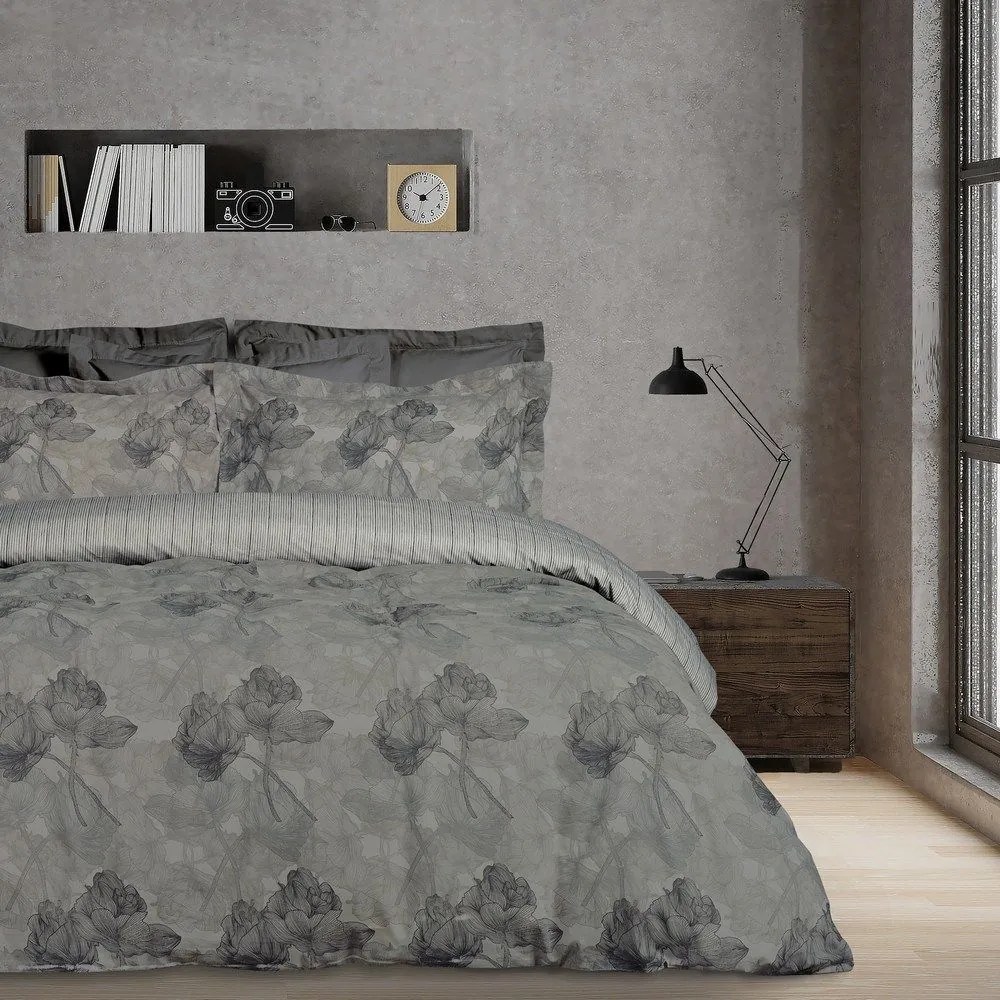 Παπλωματοθήκη Casual 5421 (Σετ 2τμχ) Grey Das Home Μονό 160x240cm Cotton-Polyester
