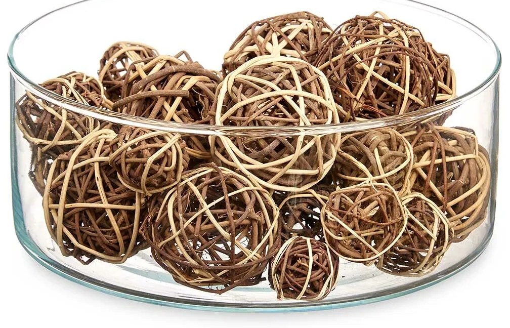 Σετ Διακοσμητικές Μπάλες Gift Decor Λευκό Καφέ 10 x 30 x 10 cm (12 Μονάδες)