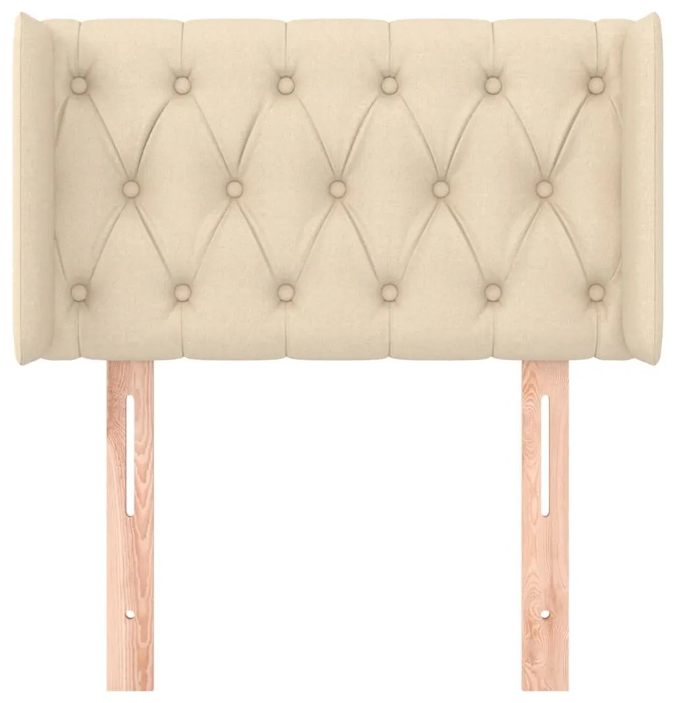 vidaXL Κεφαλάρι με Πτερύγια Κρεμ 83x16x78/88 εκ. Υφασμάτινο