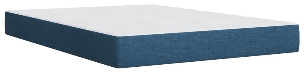 Κρεβάτι Boxspring με Στρώμα Μπλε 160x200 εκ. Υφασμάτινο 3291725