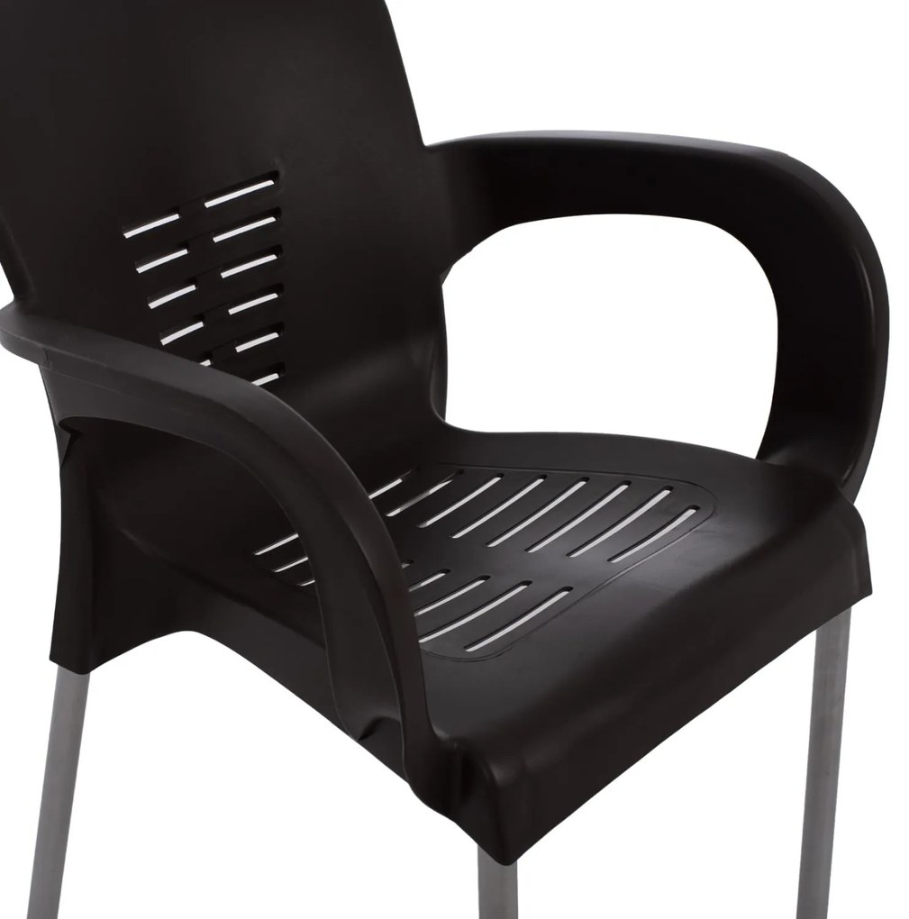 ΠΟΛΥΘΡΟΝΑ ΠΟΛΥΠΡΟΠΥΛΕΝΙΟΥ RECYCLED KAREK  ΚΑΦΕ ΧΡΩΜΑ 59x58x81Y εκ. 59x58x81 εκ.