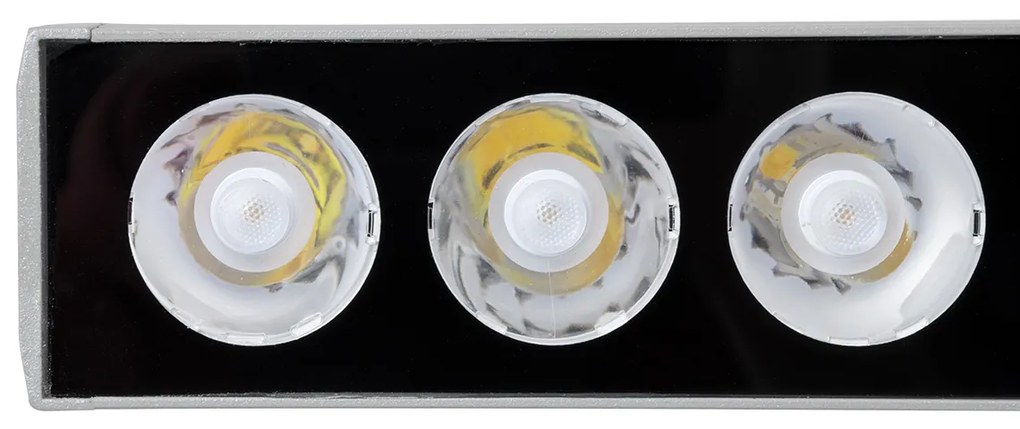 GloboStar WASHER-JAVIA 90556 Μπάρα Φωτισμού Wall Washer LED 48W 4320lm 5° DC 24V Αδιάβροχο IP67 Μ100 x Π5.2 x Υ3.6cm (Υ8.5 με Βάση) Φυσικό Λευκό 4500K - Γκρι Ανθρακί - 3 Years Warranty