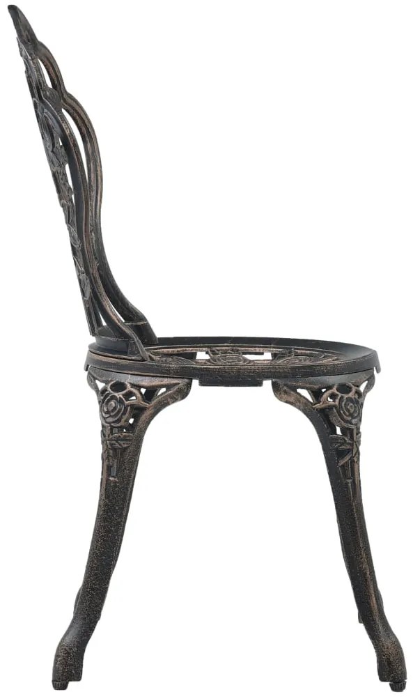 vidaXL Καρέκλες Bistro 2 τεμ. Μπρονζέ από Χυτό Αλουμίνιο