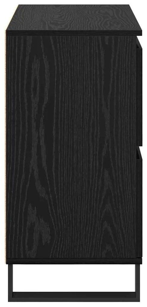 vidaXL Πλαϊνό γραφείο Μαύρη Οξυά 60 x 35 x 70 cm