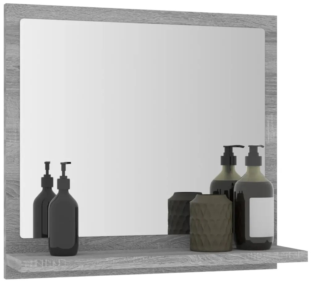 vidaXL Καθρέφτης Μπάνιου Γκρι Sonoma 40x10,5x37 εκ. Επεξεργασμένο Ξύλο
