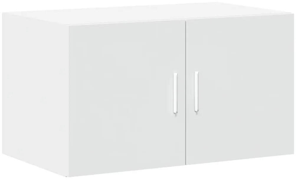 vidaXL Ραφιέρα με Ντουλάπια Λευκή 70x42,5x225 εκ. Επεξεργασμένο Ξύλο
