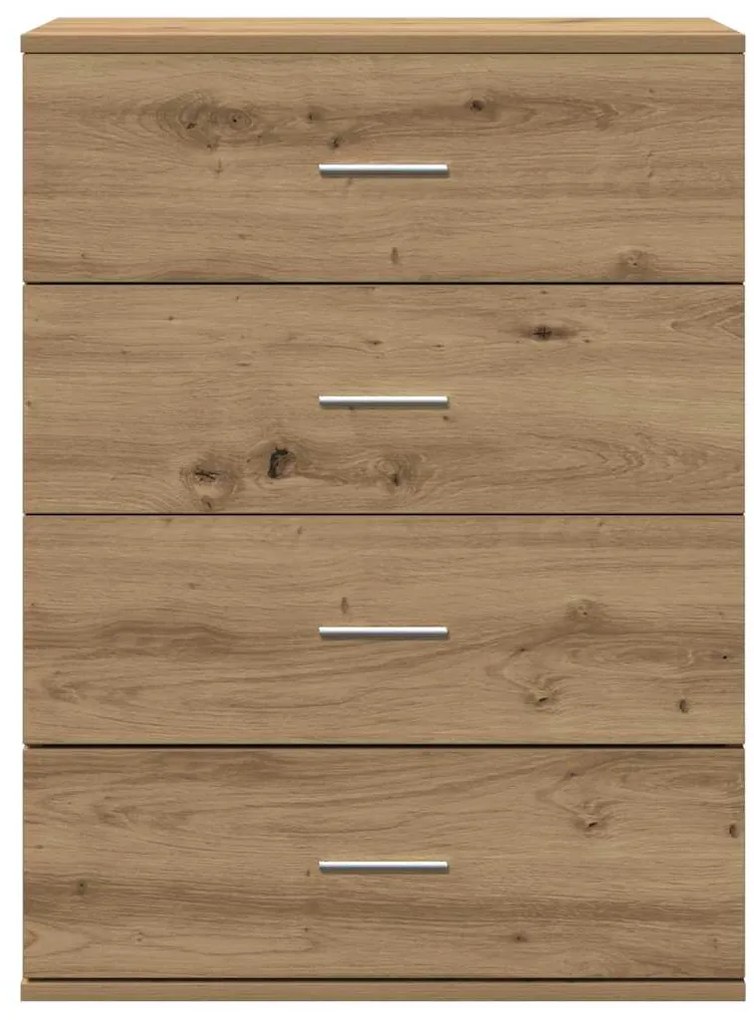 vidaXL Πλαϊνό γραφείο artisan δρυς 60 x 39 x 80 εκ Επεξεργασμένο ξύλο