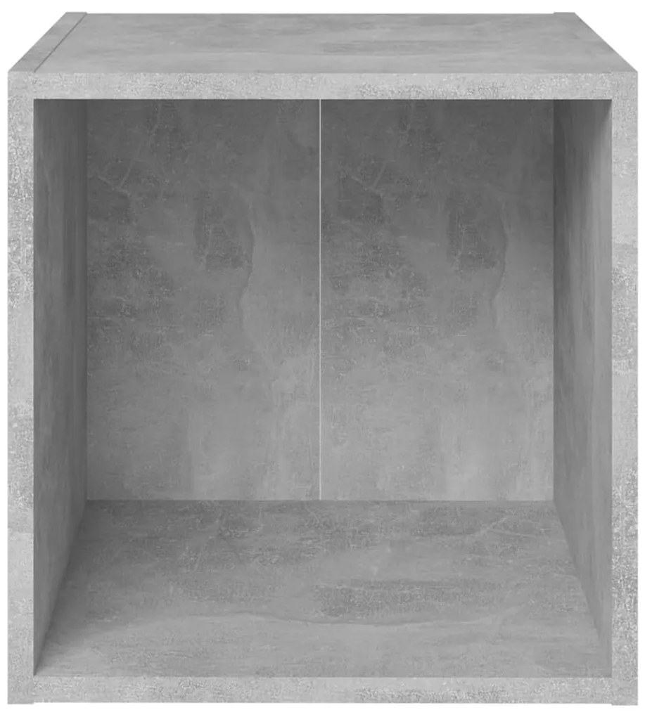 vidaXL Έπιπλα Τηλεόρασης 4 τεμ. Γκρι Σκυροδ. 37x35x37 εκ. Επεξ. Ξύλο