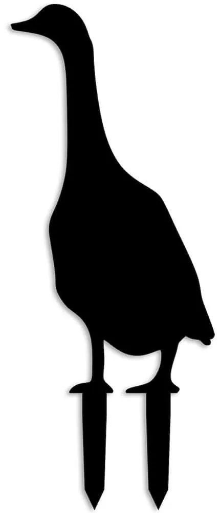 Διακοσμητικό Δαπέδου Κήπου Goose 565TNL1267 26x50cm Black Aberto Design Metal