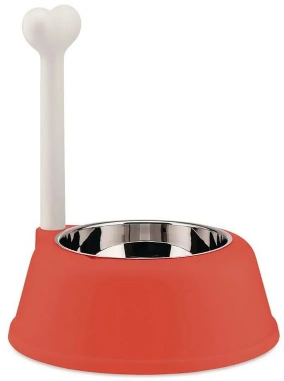 Δοχείο Φαγητού Σκύλου Lupita AMMI02 RO 1500ml Φ32cmx37cm Silver-Red Alessi