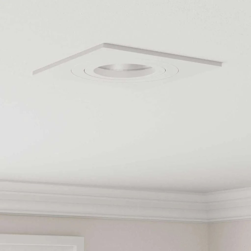 vidaXL Spotlights με προβολείς 6 pcs Λευκό 9 x 9 x cm Αλουμίνιο