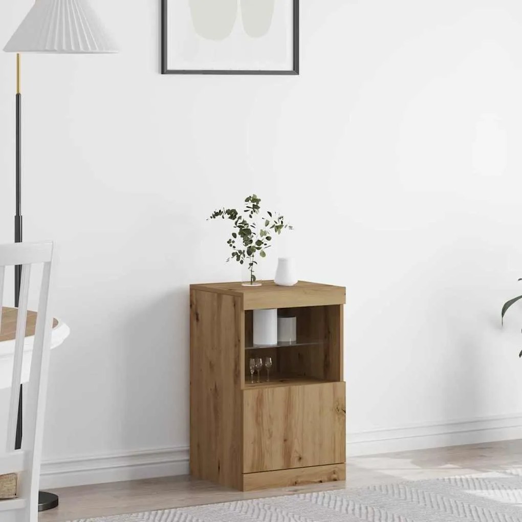 vidaXL Πλαϊνό γραφείο artisan δρυς 41 x 37 x 67 εκ Επεξεργασμένο ξύλο