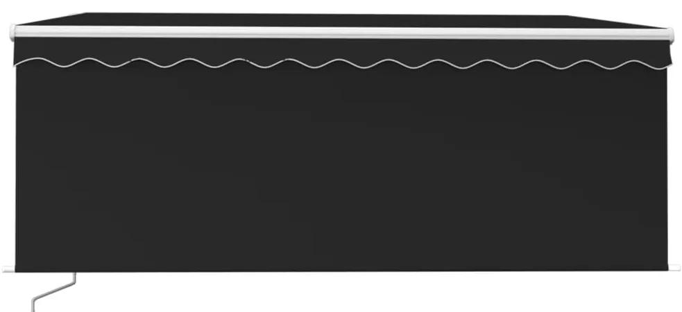 vidaXL Τέντα Συρόμενη Χειροκίνητη με Σκίαστρο Ανθρακί 3 x 2,5 μ.