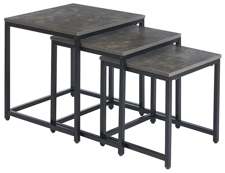 NOLAN SET 3 ΤΜΧ ΤΡΑΠΕΖΑΚΙΑ CEMENT ZITA PLUS 50X50X50/45X45X45/40X40X40εκ.
