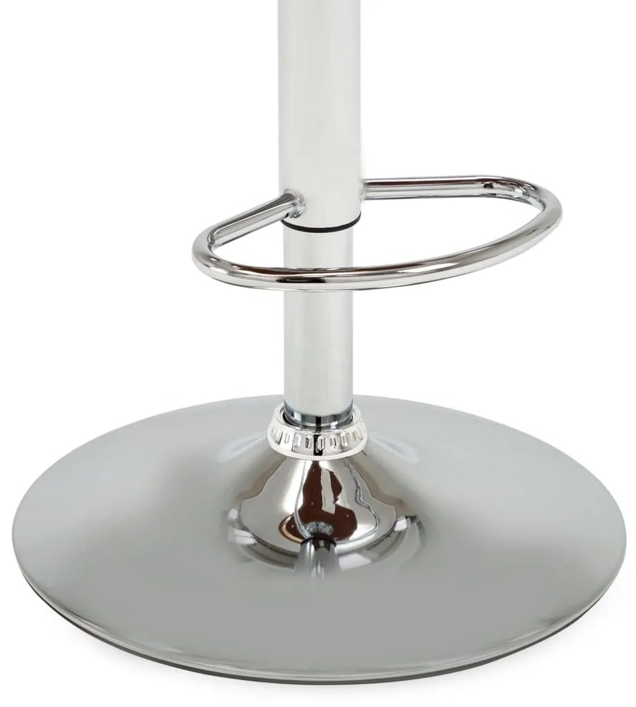 vidaXL Σκαμπό Μπαρ Κρεμ από Λυγισμένο Ξύλο και Συνθετικό Δέρμα