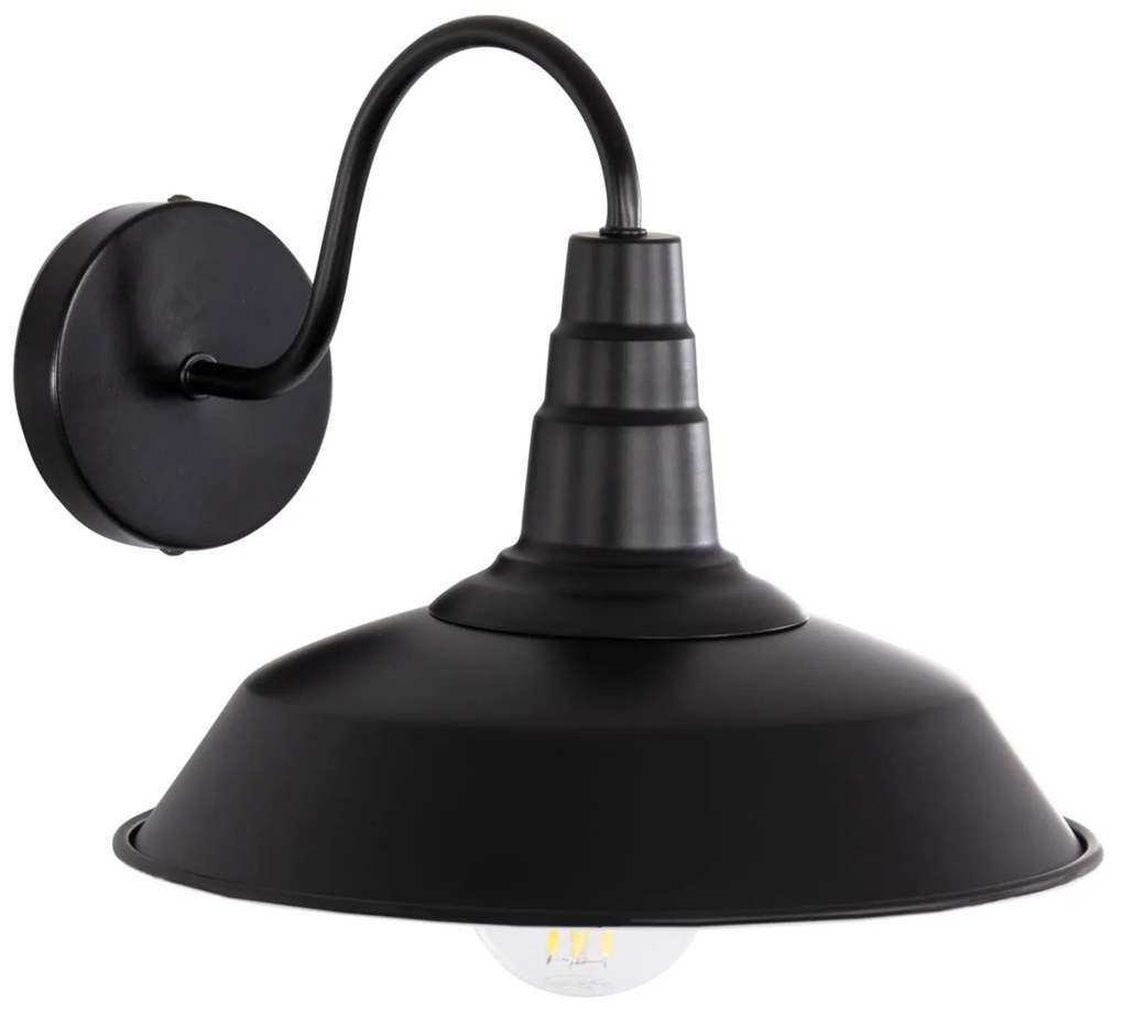 Απλίκα Τοίχου DONO C4478 Μέταλλο Μαύρο 26x31x25Υ εκ. 26x31x25 εκ.