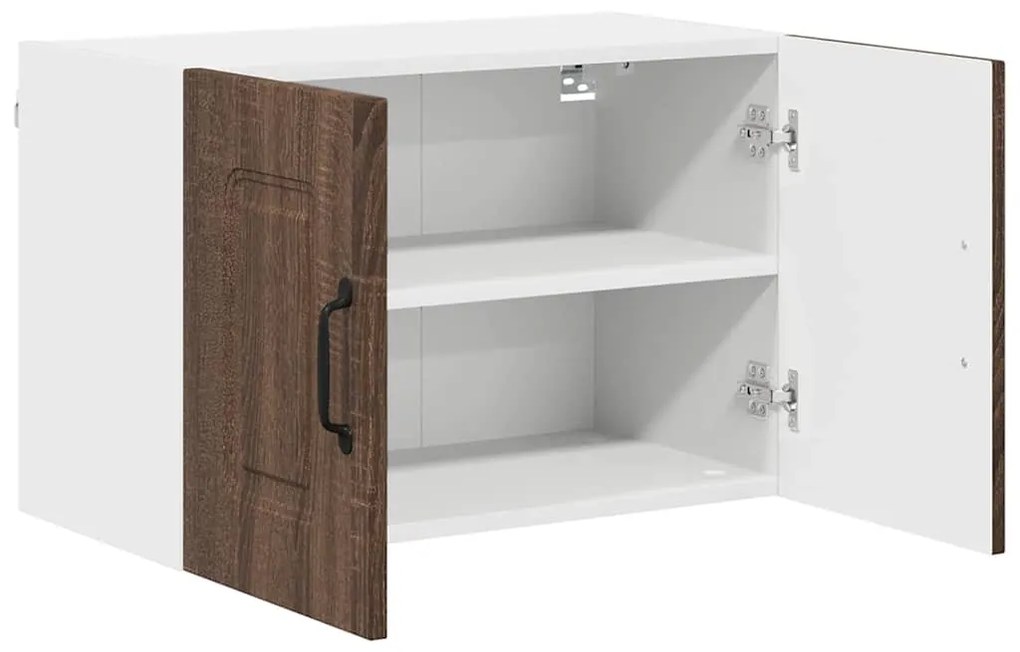 vidaXL Κρεμαστό ντουλάπι κουζίνας 2 pcs Καφέ δρυς 60 x 31 x 40 εκ