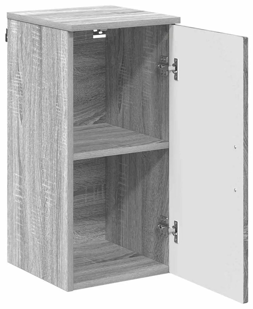 vidaXL Ντουλάπι Μπάνιου με αποθήκευση Γκρι sonoma 30 x 31,5 x 61 εκ