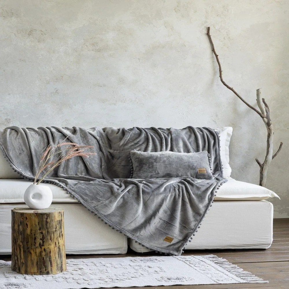 Ριχτάρι Jacquard Macia Grey Nima Διθέσιο 180x250cm Πολυέστερ