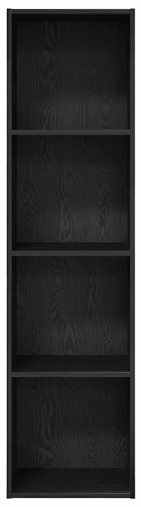 vidaXL Ράφι Βιβλίων Μαύρη Οξυά 40 x 30 x 152 εκ. Επεξεργασμένο ξύλο