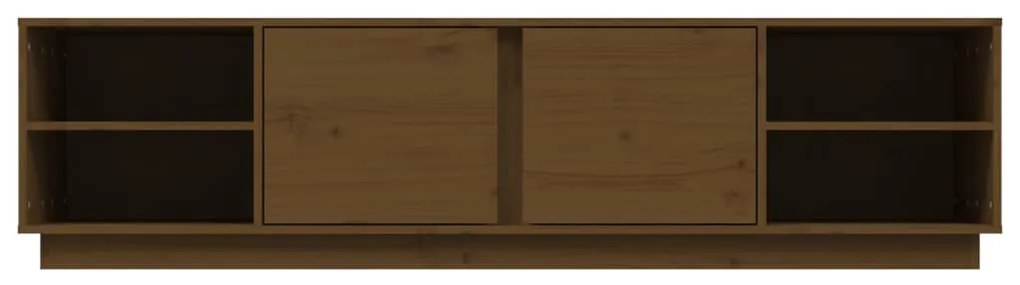 vidaXL Έπιπλο Τηλεόρασης Καφέ Μελί 156x40x40 εκ. από Μασίφ Ξύλο Πεύκου
