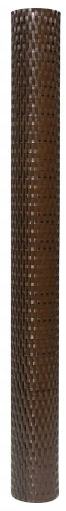 vidaXL Διαχωριστικό Βεράντας Καφέ & Μαύρο 500x90 εκ. Συνθετικό Ρατάν