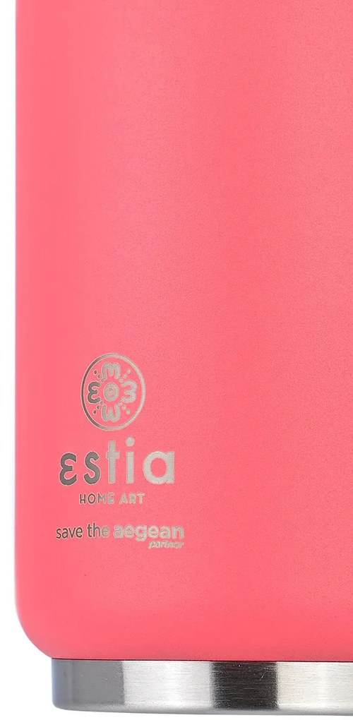 Estia 01-16692 Save the Aegean Μπουκάλι Θερμός 300ml, Fusion Coral