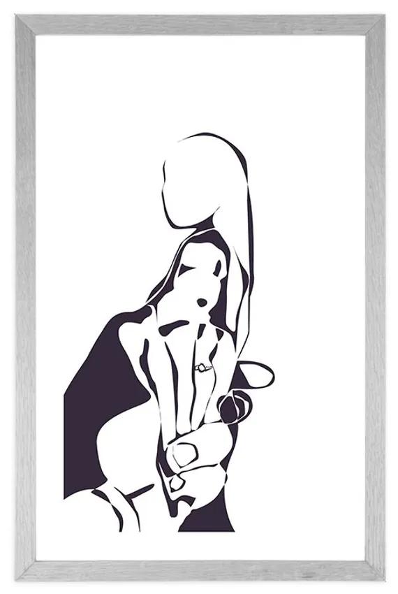 Αφίσα με πασπαρτού Απεριόριστη αγάπη - 60x90 white