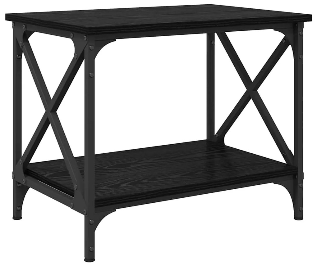 vidaXL Τραπεζάκι Πλευράς Μαύρη δρυς 55 x 38 x 45 εκ Επεξεργασμένο ξύλο
