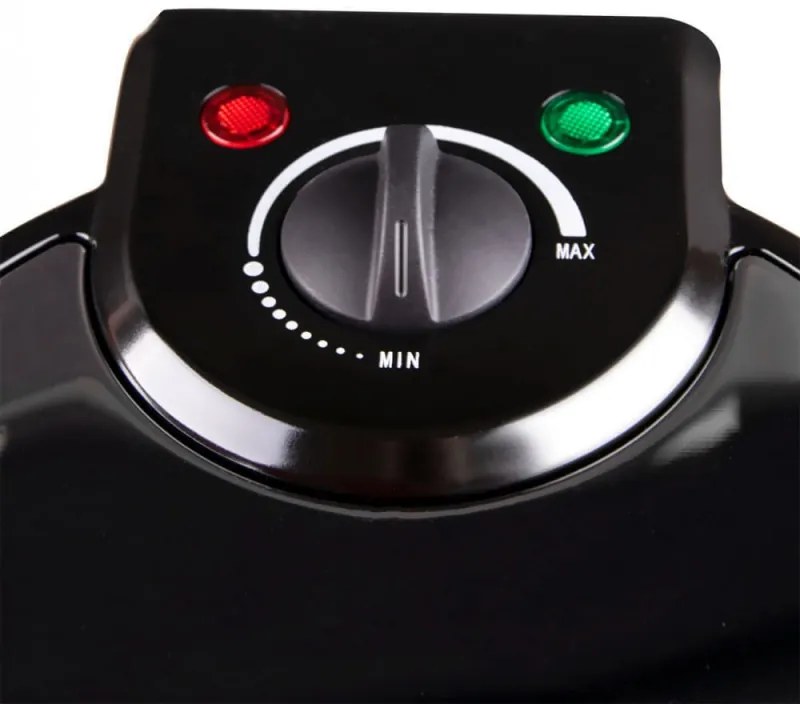 Βαφλιέρα σε σχήμα καρδιάς Voltz V51442GA, 1300W, 5 μικρότερες βάφλες με σχήμα καρδιάς, Ρύθμιση θερμοκρασίας, Ανοξείδωτο ατσάλι / μαύρο