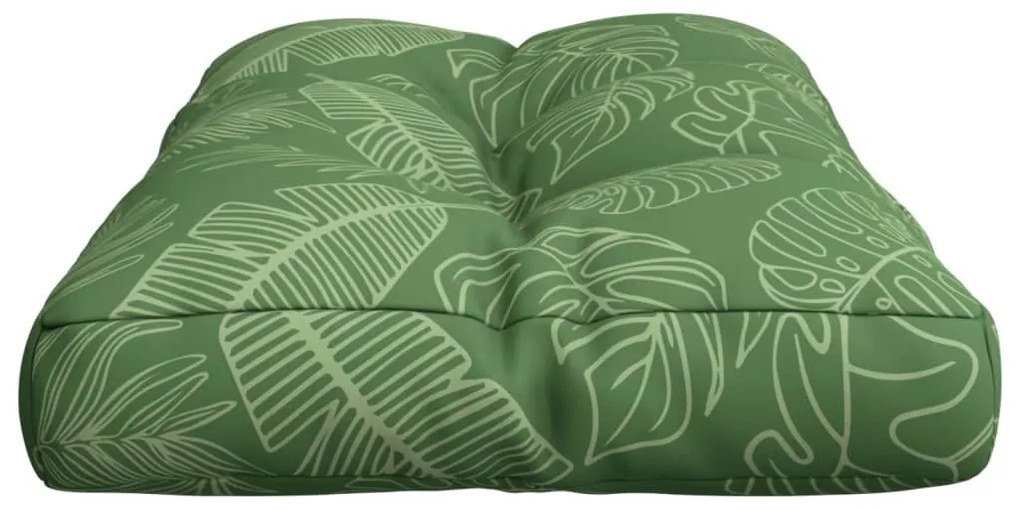 vidaXL Μαξιλάρι Παλέτας με Σχέδιο Φύλλων 70 x 40 x 12 εκ. Υφασμάτινο