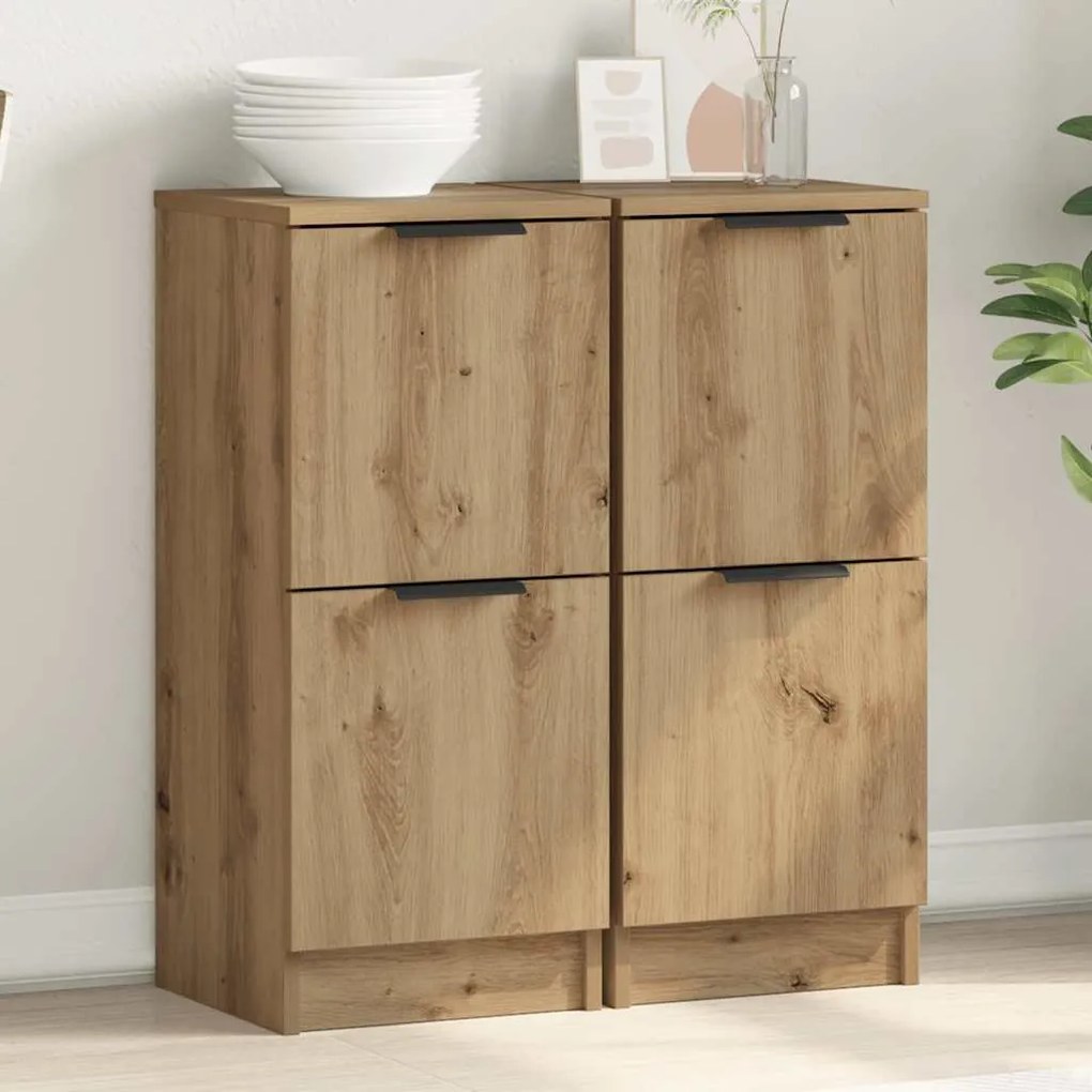 vidaXL Sideboards 2 τεμάχια Artisan Oak 30x30x70cm Κατασκευασμένο ξύλο