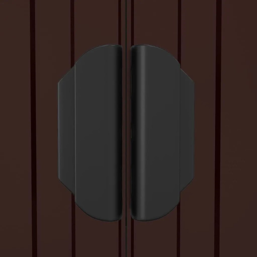 vidaXL Αποθήκη Κήπου Σκούρο καφέ 192x108x223 εκ. Γαλβανισμένο Ατσάλι