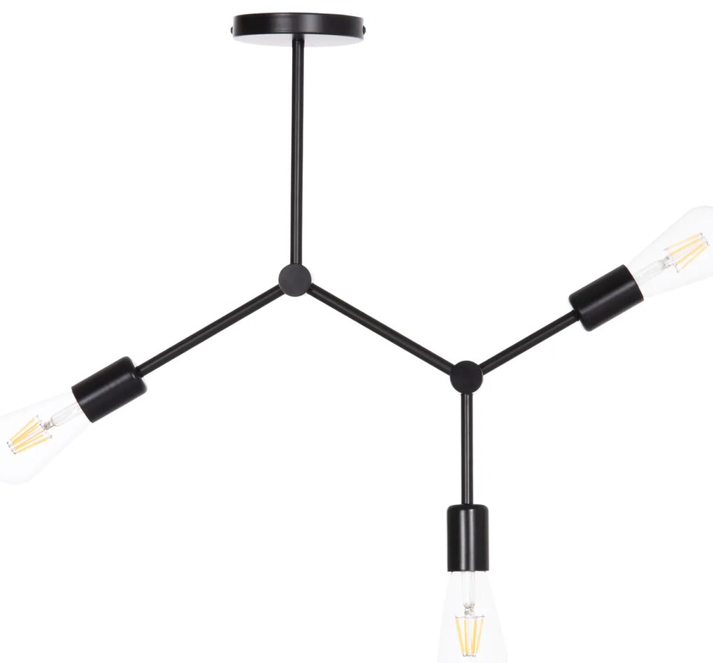 ΦΩΤΙΣΤΙΚΟ ΟΡΟΦΗΣ 3-ΦΩΤΟ LIGHTY HM7404.11 ΜΕΤΑΛΛΟ ΣΕ ΜΑΥΡΟ 52x5x48Υεκ. (1 Τεμμάχια)