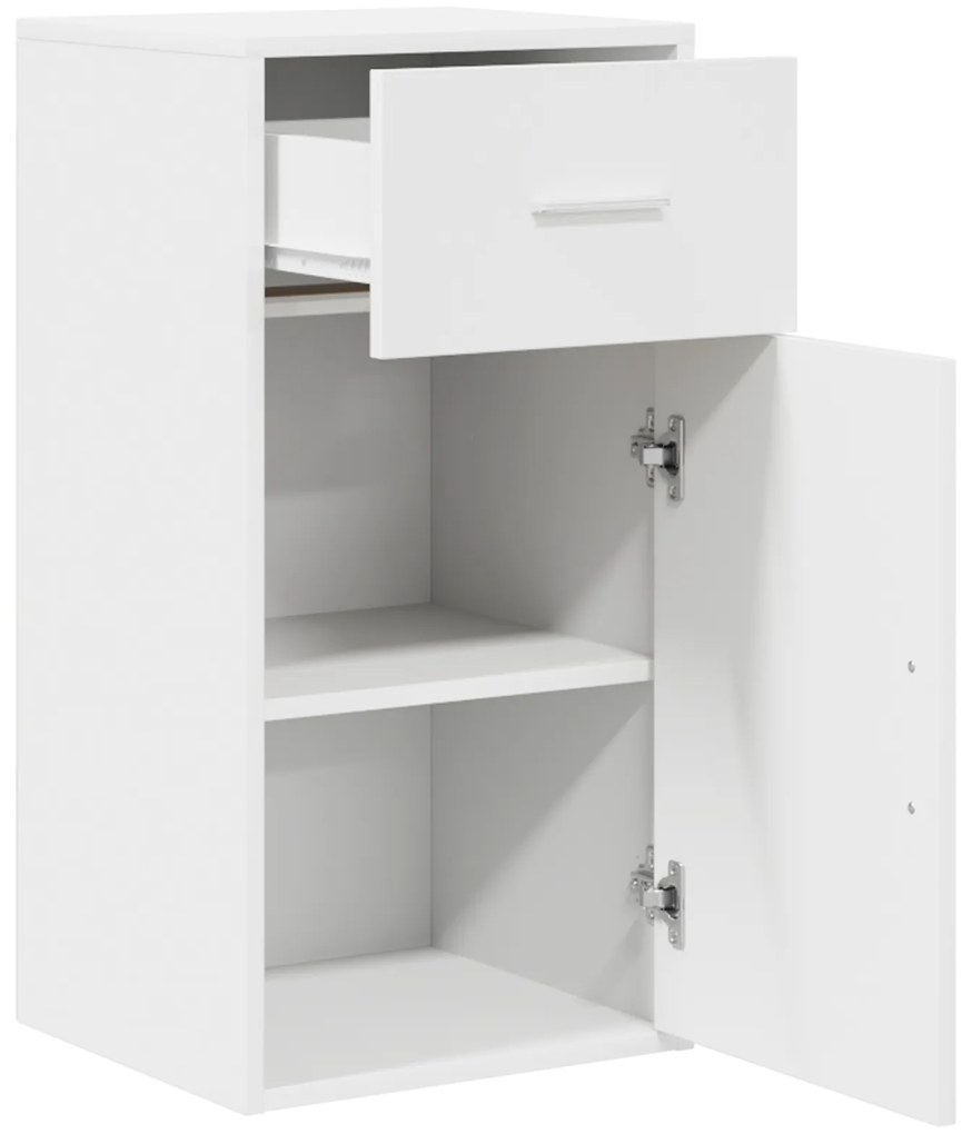 vidaXL Πλαϊνό γραφείο Λευκό 38 x 34,5 x 75 εκ Επεξεργασμένο ξύλο