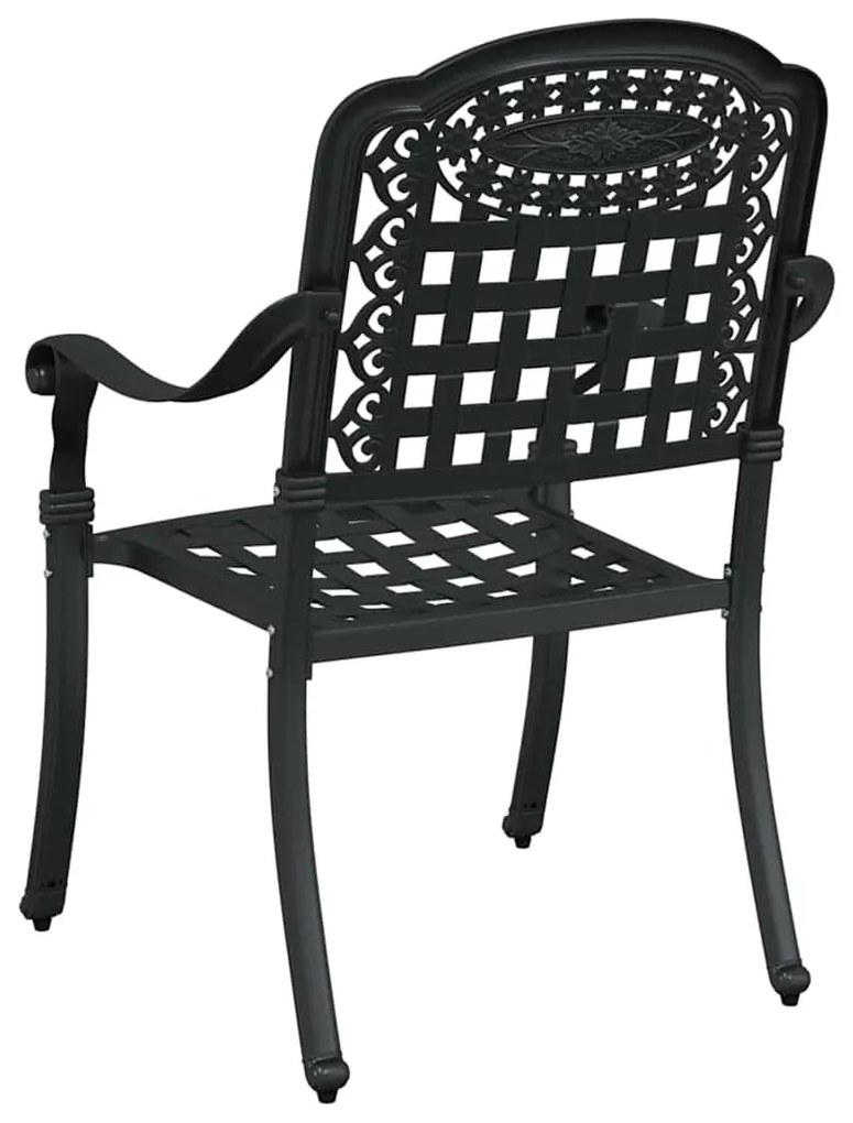vidaXL Καρέκλα Κήπου 2 pcs Μαύρο 55 x 56.5 x 91εκ Αλουμίνιο