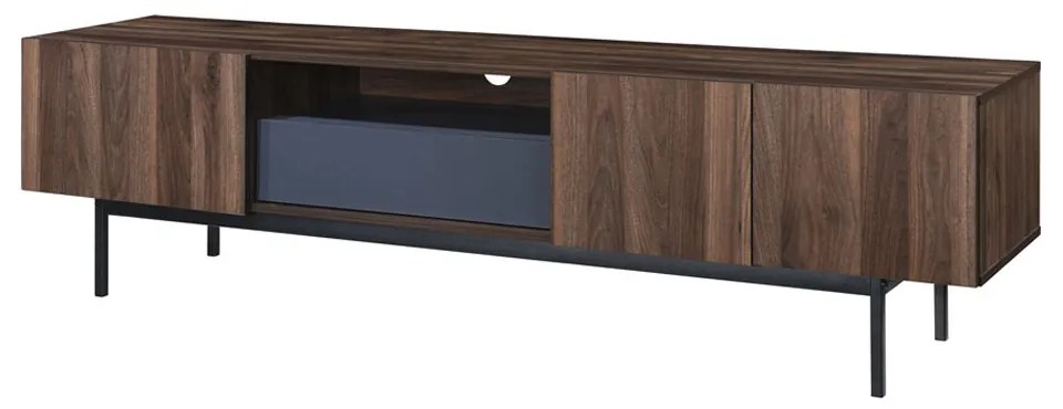 GROOVES TV STAND 2ΠΟΡΤΕΣ 2ΣΥΡΤΑΡΙΑ WOTAN OAK ΓΚΡΙ 180x41,5xH50cm - 05-0668 - 05-0668